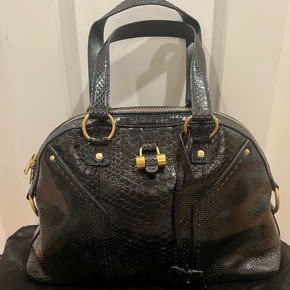 Authentic YSL Muse Python Shoulder Bag - Picture 1 of 5